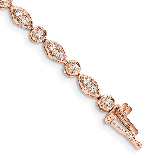 14K Rose Gold 3/4ct. Diamond Bracelet