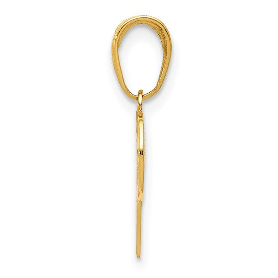 10K/14K Yellow/White Gold Basketball Hoop Pendant