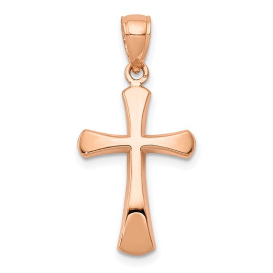 Rose Gold Small Cross 10k/14k Gold Pendant