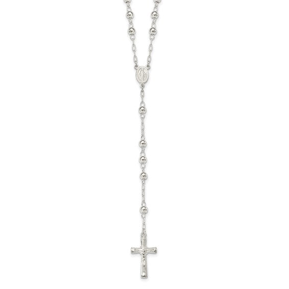 Sterling Silver 26" Rosary Beads