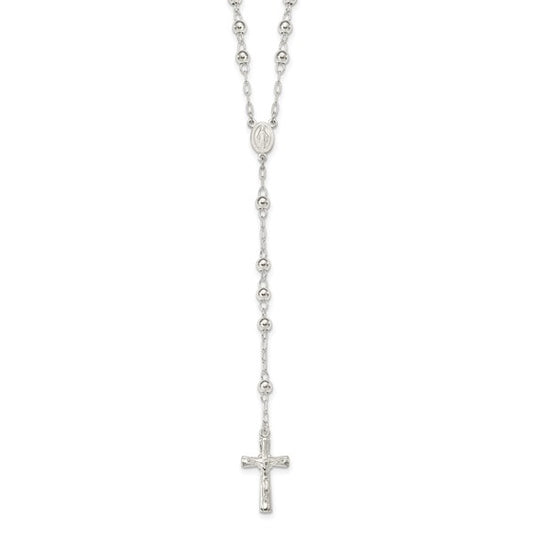 Sterling Silver 26" Rosary Beads