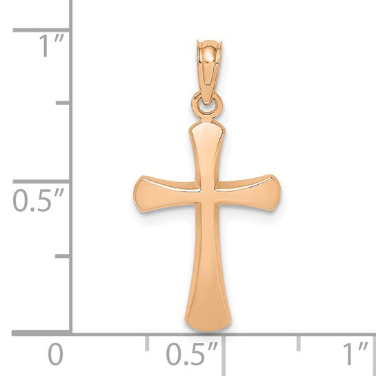 Rose Gold Small Cross 10k/14k Gold Pendant