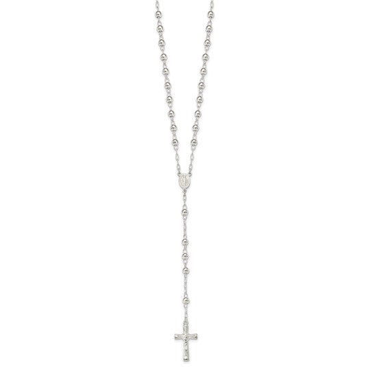 Sterling Silver 26" Rosary Beads