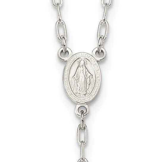 Sterling Silver 26" Rosary Beads
