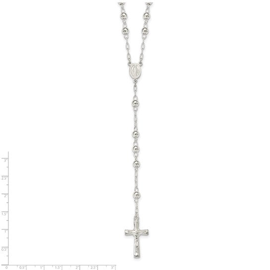 Sterling Silver 26" Rosary Beads