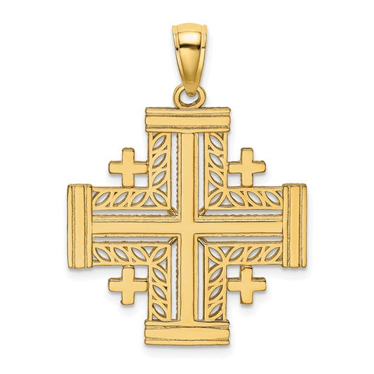 Jerusalem Cross 10k/14k Gold Pendant