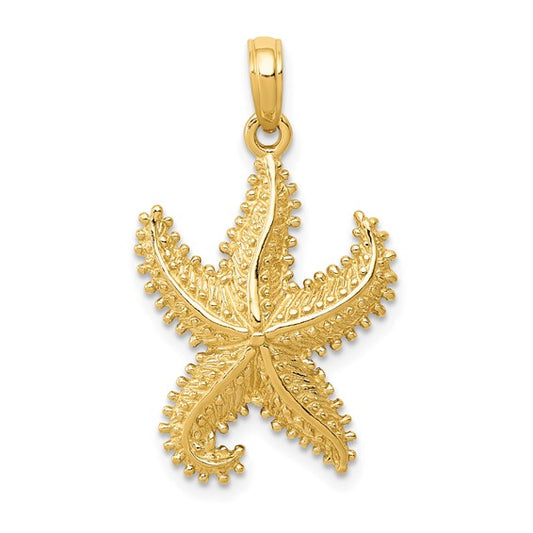 10K Yellow Gold Starfish Pendant