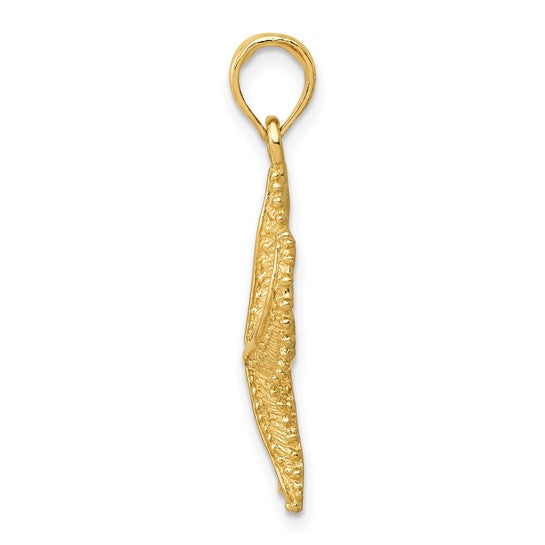 10K Yellow Gold Starfish Pendant