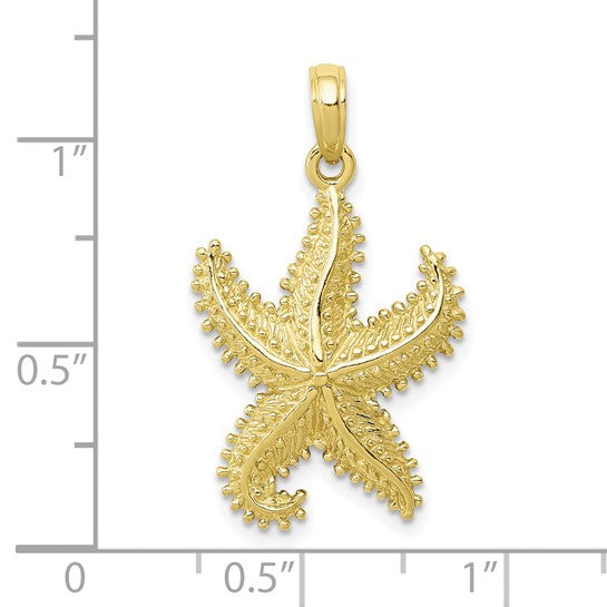 10K Yellow Gold Starfish Pendant