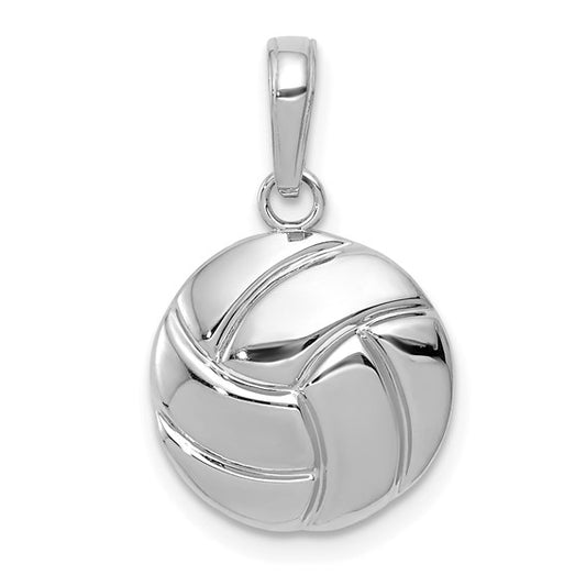10K/14K Yellow/White Gold Volley Ball Pendant