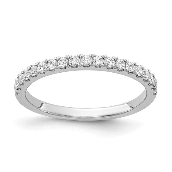 14K White/Yellow Gold 3/8 Carat Diamond Pave Wedding Band