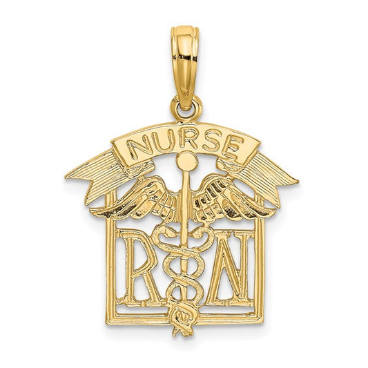 10K Yellow Gold Nurse Pendant