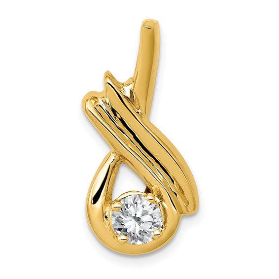 14K Yellow Gold .5 Carat Diamond Fancy Chain Slide