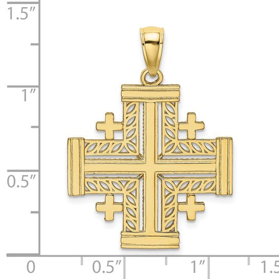 Jerusalem Cross 10k/14k Gold Pendant