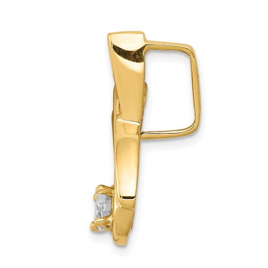 14K Yellow Gold .5 Carat Diamond Fancy Chain Slide