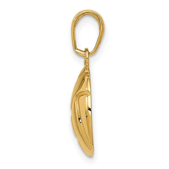 10K/14K Yellow/White Gold Volley Ball Pendant