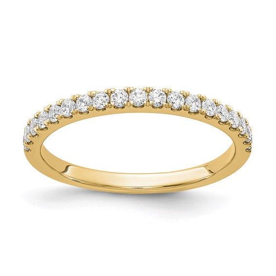 14K White/Yellow Gold 3/8 Carat Diamond Pave Wedding Band