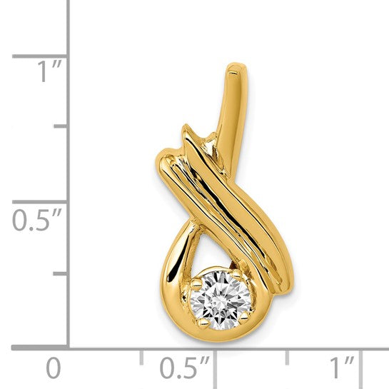 14K Yellow Gold .5 Carat Diamond Fancy Chain Slide