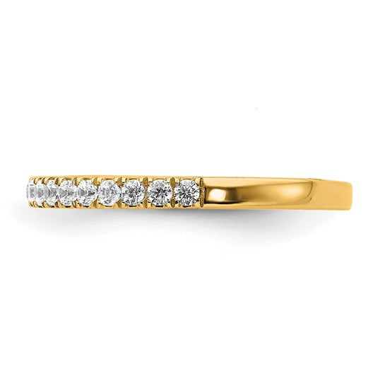 14K White/Yellow Gold 3/8 Carat Diamond Pave Wedding Band