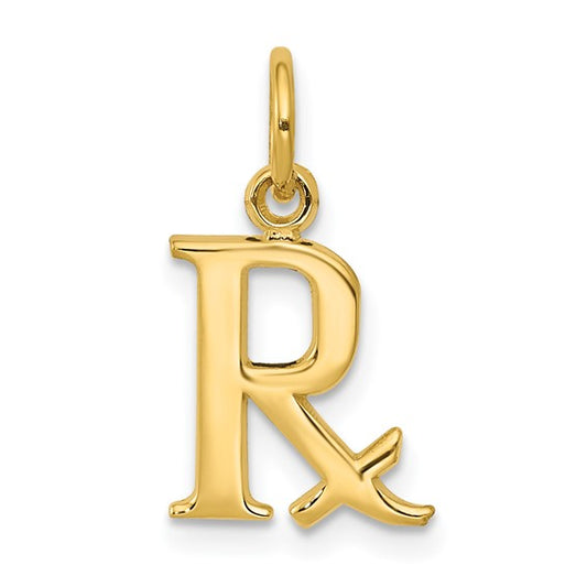 10K Yellow Gold Rx Pharmacist Gold Pendant