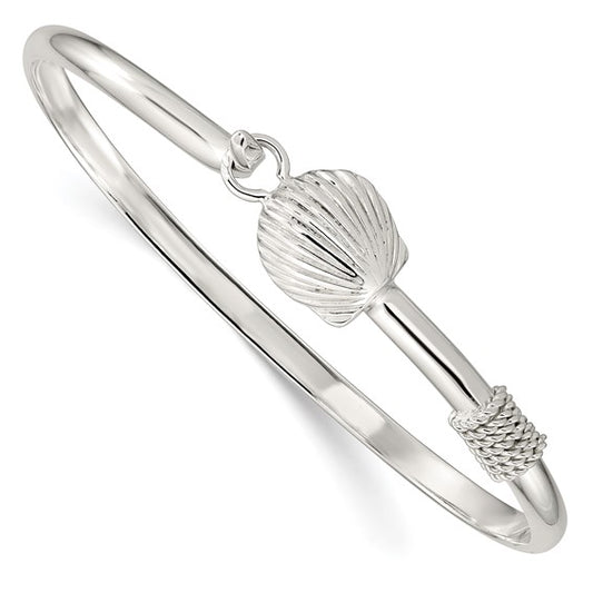 Sterling Silver Shell Bangel