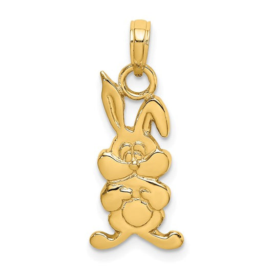 10K Yellow Gold Easter Bunny Charm