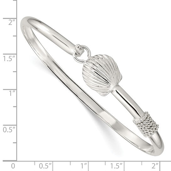 Sterling Silver Shell Bangel