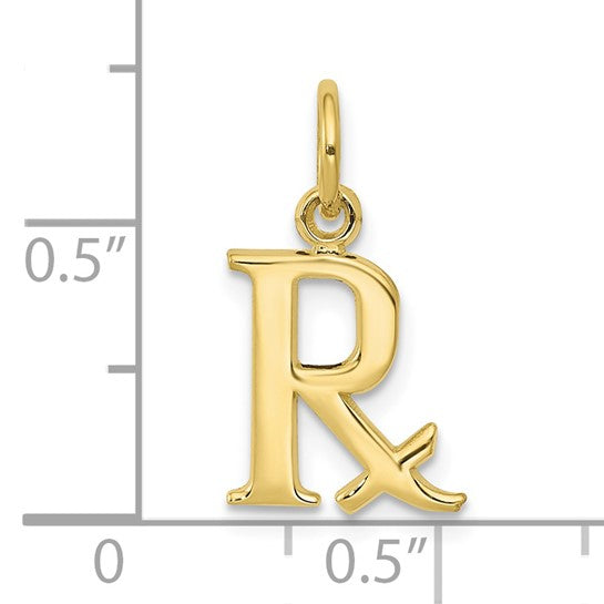 10K Yellow Gold Rx Pharmacist Gold Pendant