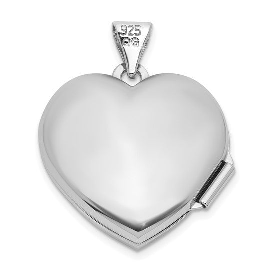 Sterling Silver White Gold Filled Natural Garnet Locket