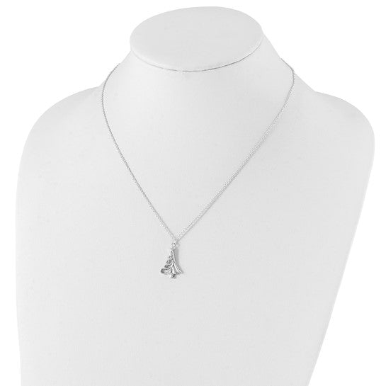 Sterling Silver Christmas Tree Necklace