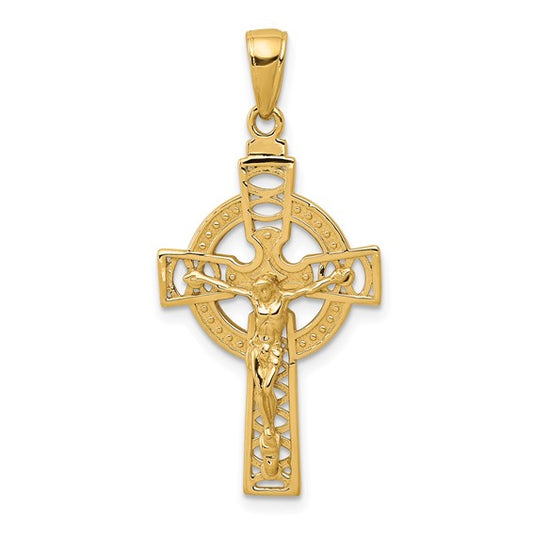 10k Gold Celtic Cross Small Pendant