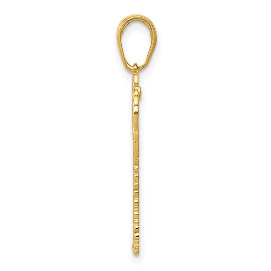 10K Yellow Gold Palm Tree Pendant