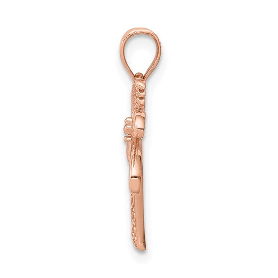 14K Rose Gold Palm Tree Pendant