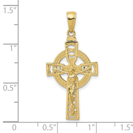 10k Gold Celtic Cross Small Pendant