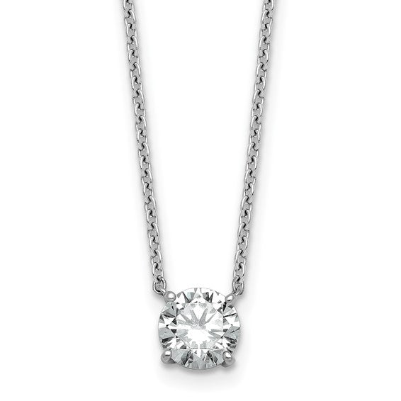 14K Yellow/White Gold .5 - 4 Carat Solitaire Certified Lab Grown Diamond Necklace