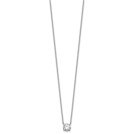 14K Yellow/White Gold .5 - 4 Carat Solitaire Certified Lab Grown Diamond Necklace