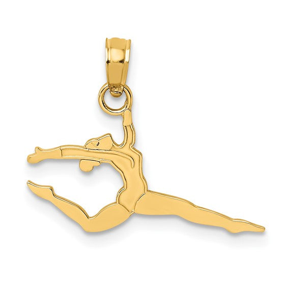 10K/14K Yellow Gold Gymnastics Gymnast Pendant