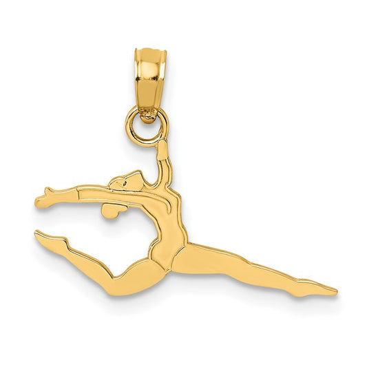 10K/14K Yellow Gold Gymnastics Gymnast Pendant