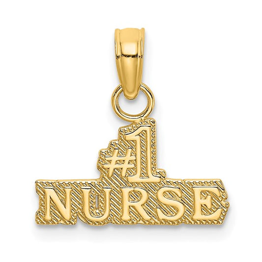 10K Yellow Gold #1 Nurse Pendant