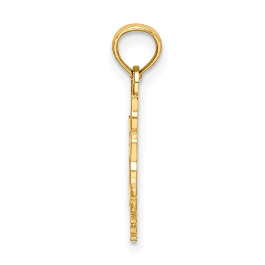 10K/14K Yellow Gold Gymnastics Gymnast Pendant