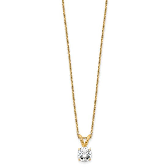 14K Yellow/White Gold .25 - 1 Carat Lab Grown Certified Diamond V Necklace