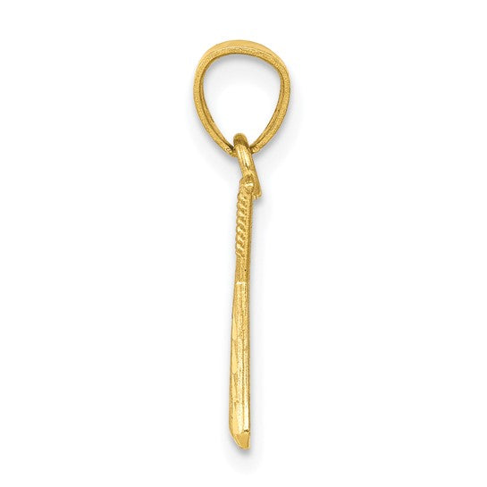 10K Yellow Gold Baseball Bat And Ball Pendant