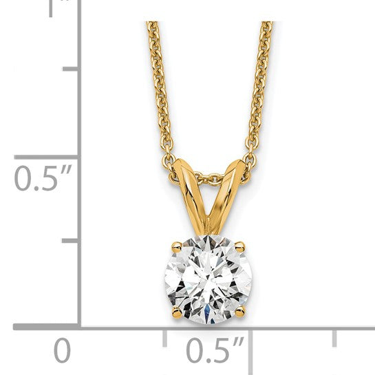 14K Yellow/White Gold .25 - 1 Carat Lab Grown Certified Diamond V Necklace