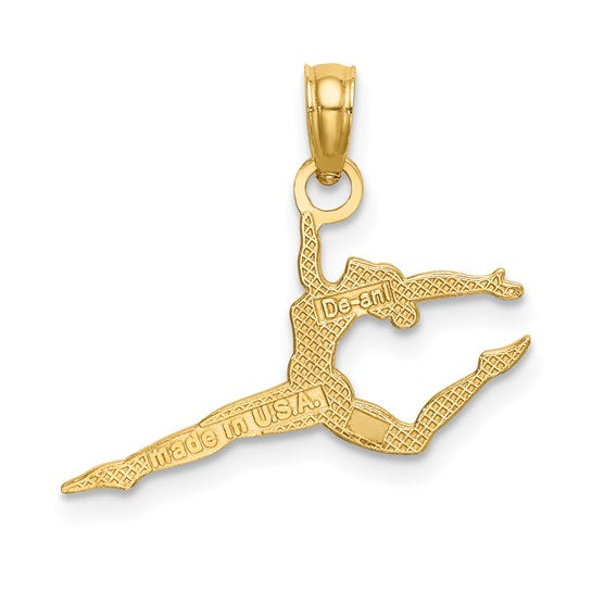 10K/14K Yellow Gold Gymnastics Gymnast Pendant