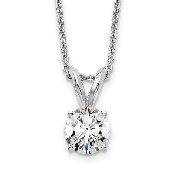14K Yellow/White Gold .25 - 1 Carat Lab Grown Certified Diamond V Necklace