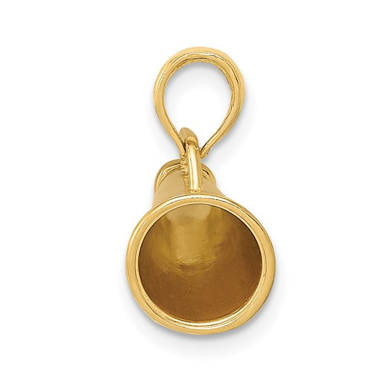 10k/14K Yellow Gold Cheerleading Megaphone Pendant
