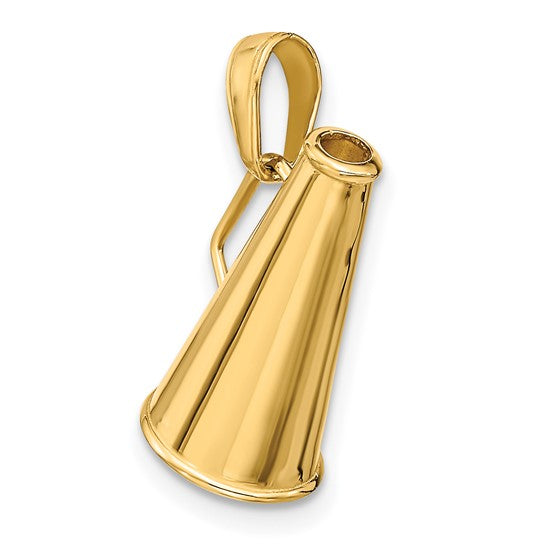 10k/14K Yellow Gold Cheerleading Megaphone Pendant