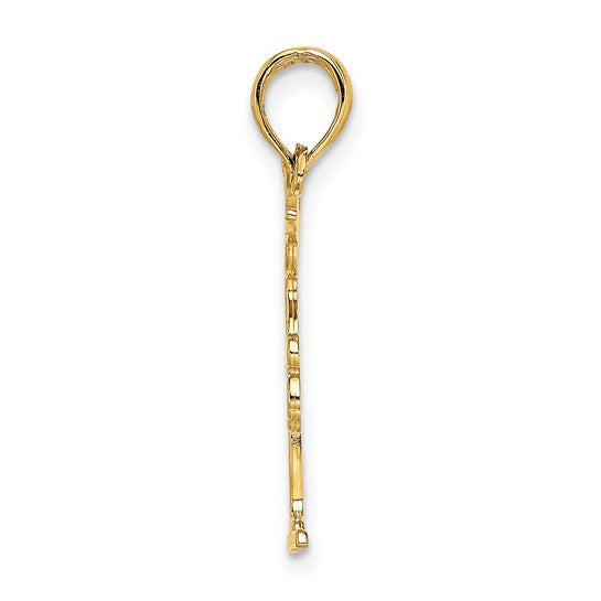 10K/14K Yellow Gold Gymnastics Pendant