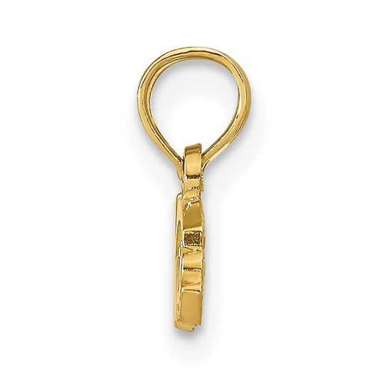 10K Yellow Gold Nurse Letter Pendant