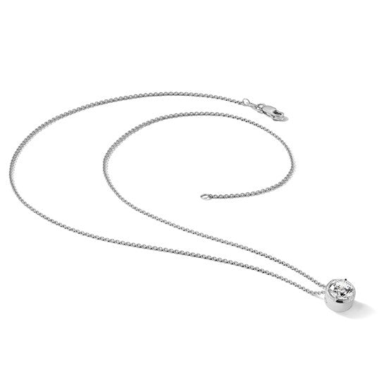 14K Yellow/White Gold .5 - 4 Carat Lab Grown Bezel Diamond Necklace